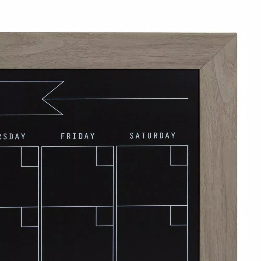 DesignOvation Beatrice Framed Magnetic Chalkboard Monthly Calendar Memo Board, 23 x 29 in.