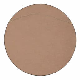 Kate and Laurel Black Contemporary Round Wood Framed Accent Mirror, 25.59 in. thumbnail 4