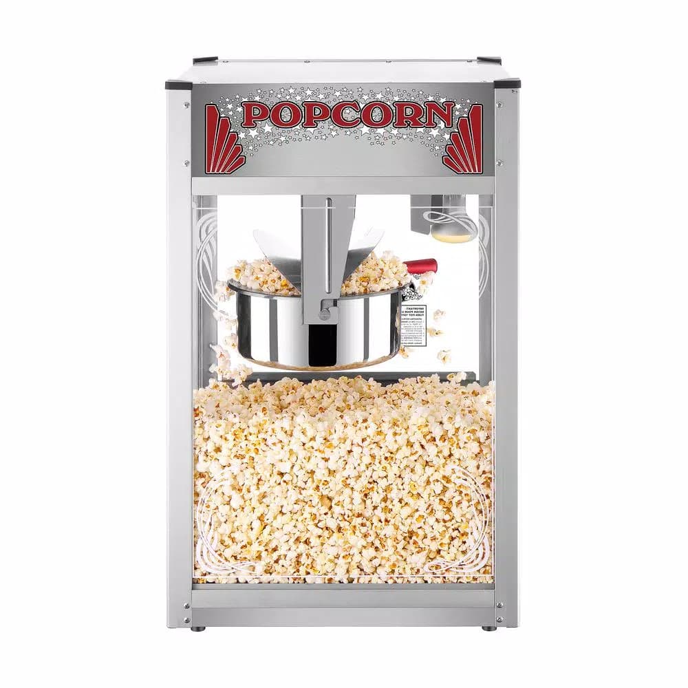 Superior Popcorn Company 16 oz. Majestic Silver Countertop Popcorn Machine