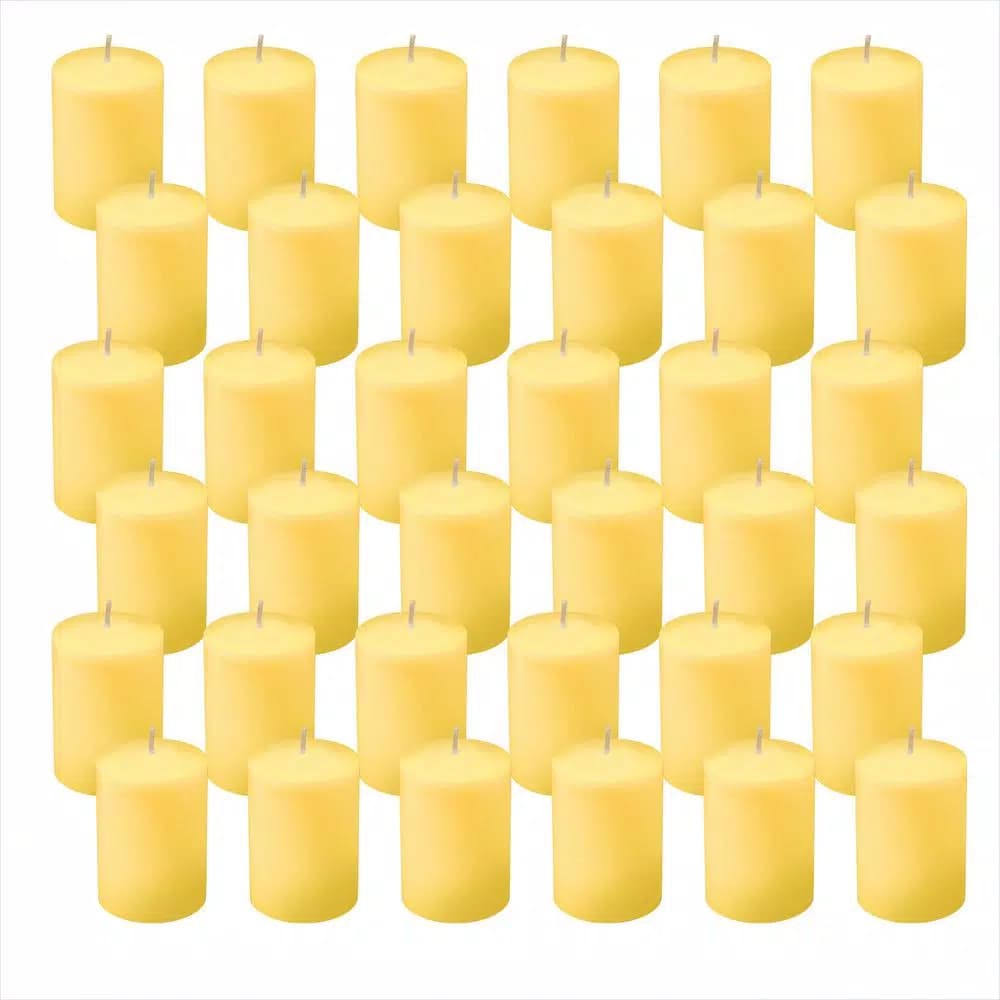 LUMABASE Citronella Scented Votive Candles, 36 Pack, Yellow Paraffin Wax
