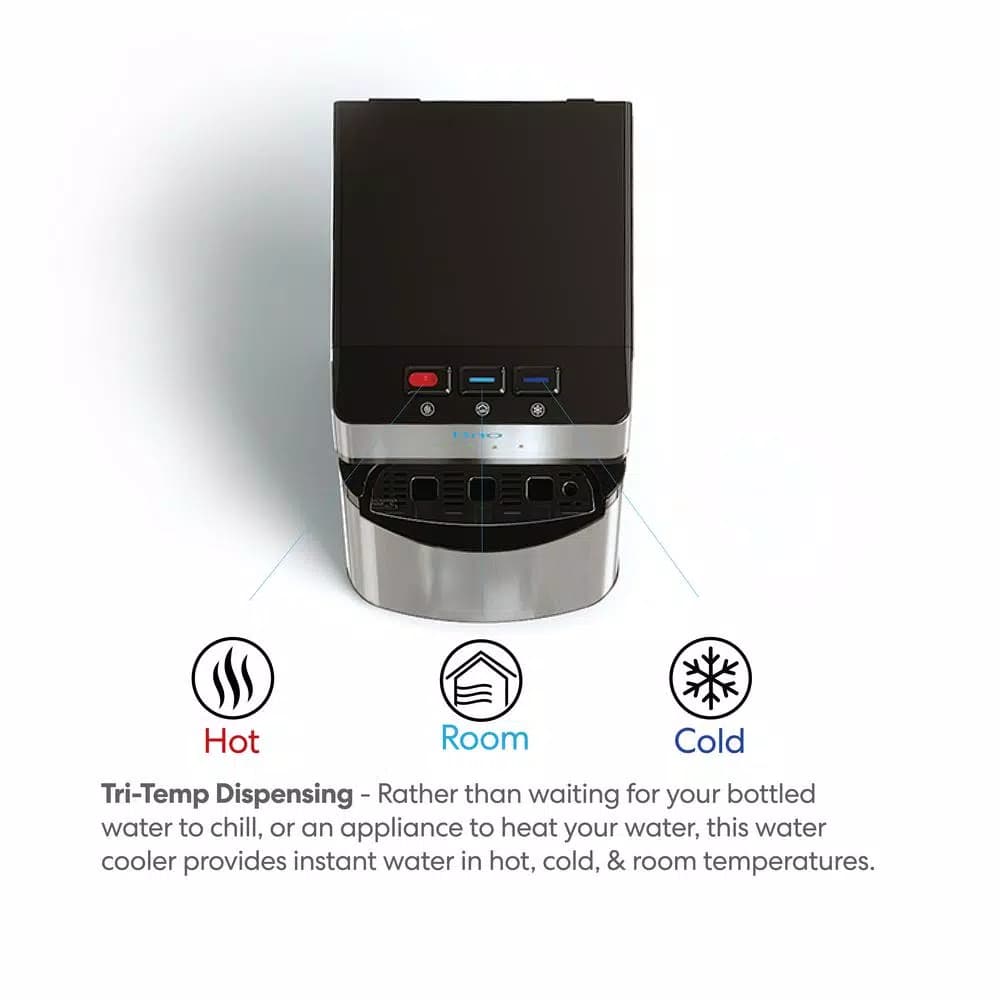 Brio Bottleless Water Cooler Dispenser, Stainless Steel, Hot & Cold, Self-Cleaning UV Light
