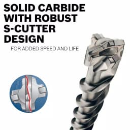 Bosch Speed-X 2 in. x 21 in. SDS-Max Carbide Rotary Hammer Drill Bit for Concrete thumbnail 7