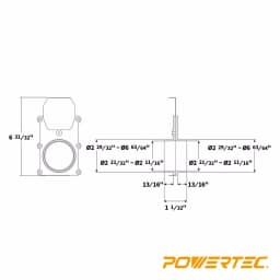 POWERTEC 3 in. Aluminum Blast Gate for Dust Collection Systems thumbnail 6