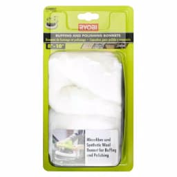 RYOBI 2-Piece Buffing Bonnet Set, 8 in. to 10 in. Microfiber and Synthetic Fleece for Floors and Vehicles thumbnail 1
