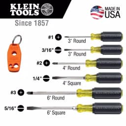Klein Tools 6-Piece Screwdriver Set with Patented Magnetizer/Demagnetizer and Cushion-Grip Handles thumbnail 2