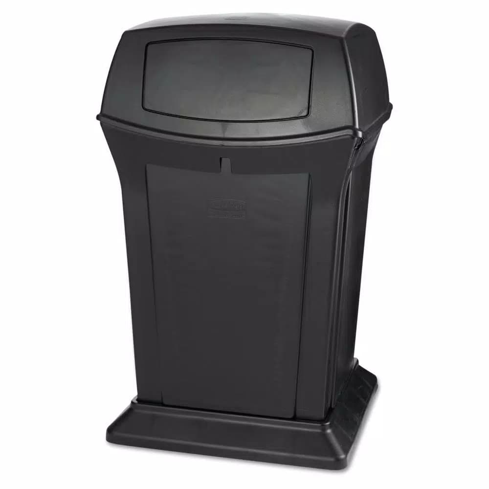 Rubbermaid Commercial Products Rubbermaid Commercial Ranger 45 Gallon Black 2-Door Outdoor Trash Can