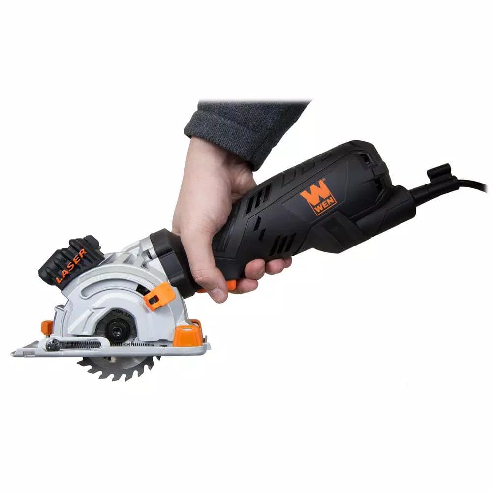 WEN 5 Amp 3-1/2 in. Compact Plunge Cut Circular Saw with Laser and Carrying Case