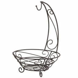 Home Basics Bronze Fruit Basket with Banana Tree Stand, Elegant Scroll Design Steel Fruit Bowl thumbnail 2