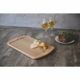 Picnic Time Billboard Rubberwood Serving Tray with Removable Tempered Glass Top thumbnail 7