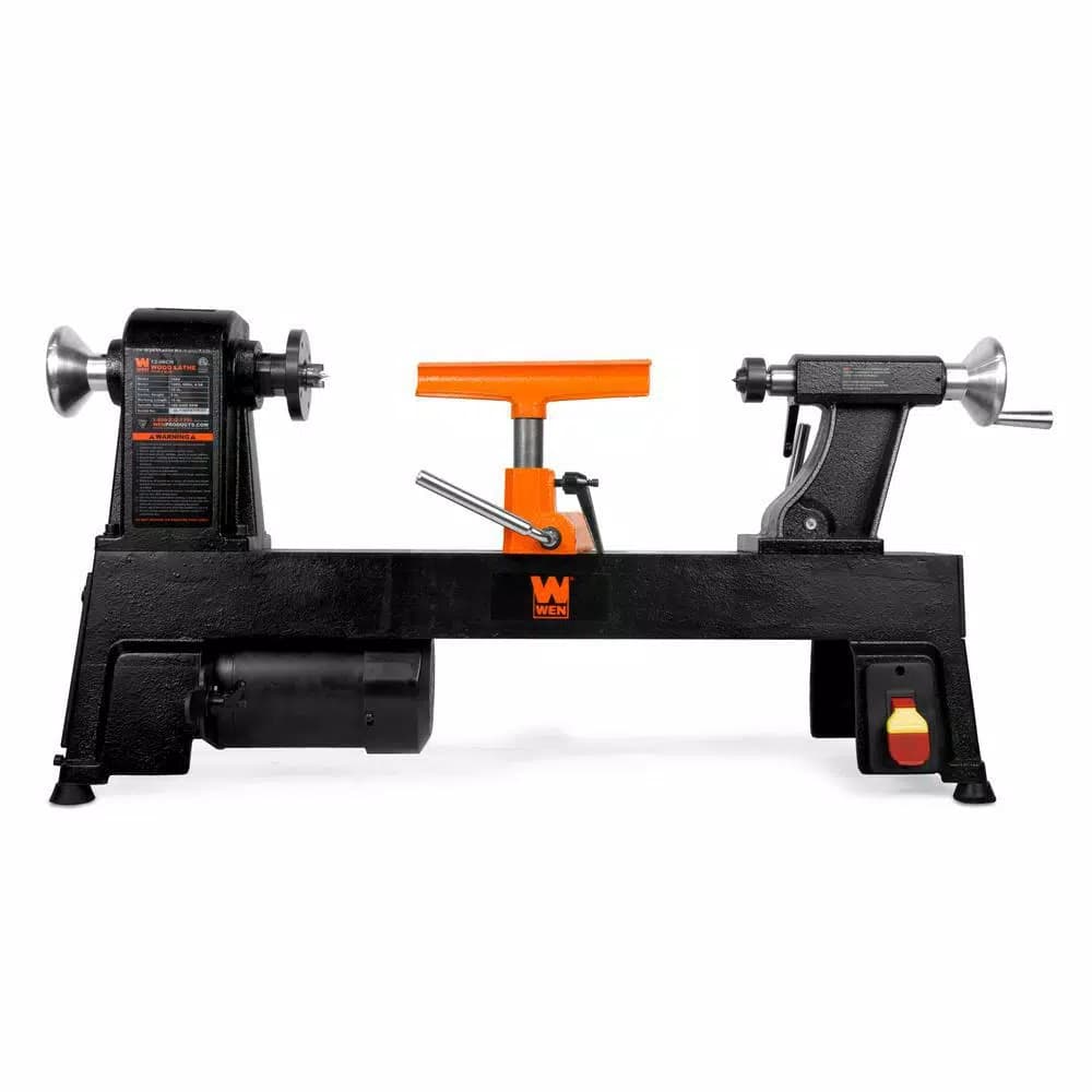 WEN 12 in. x 18 in. 5-Speed Benchtop Wood Lathe, 4.5 Amp