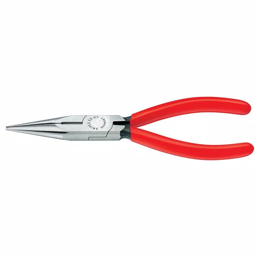 KNIPEX 5 in. Long Nose Pliers with Cutter, Forged Vanadium Electric Steel