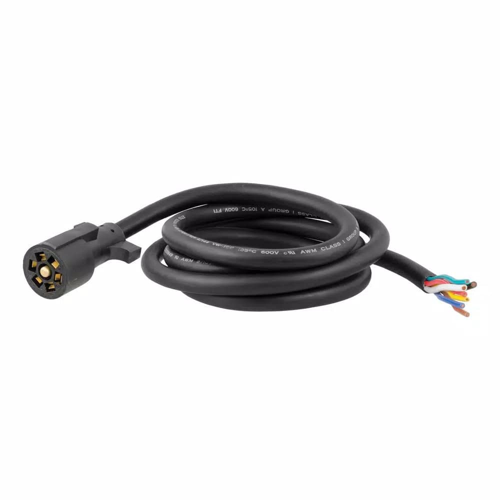 CURT 8' Replacement 7-Way RV Blade Harness - Trailer Side Connector