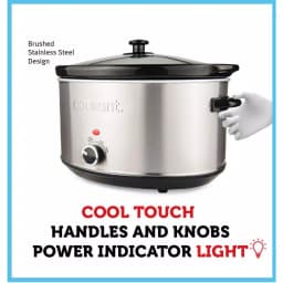 Courant 8.5 Qt. Stainless Steel Slow Cooker with Temperature Settings thumbnail 5