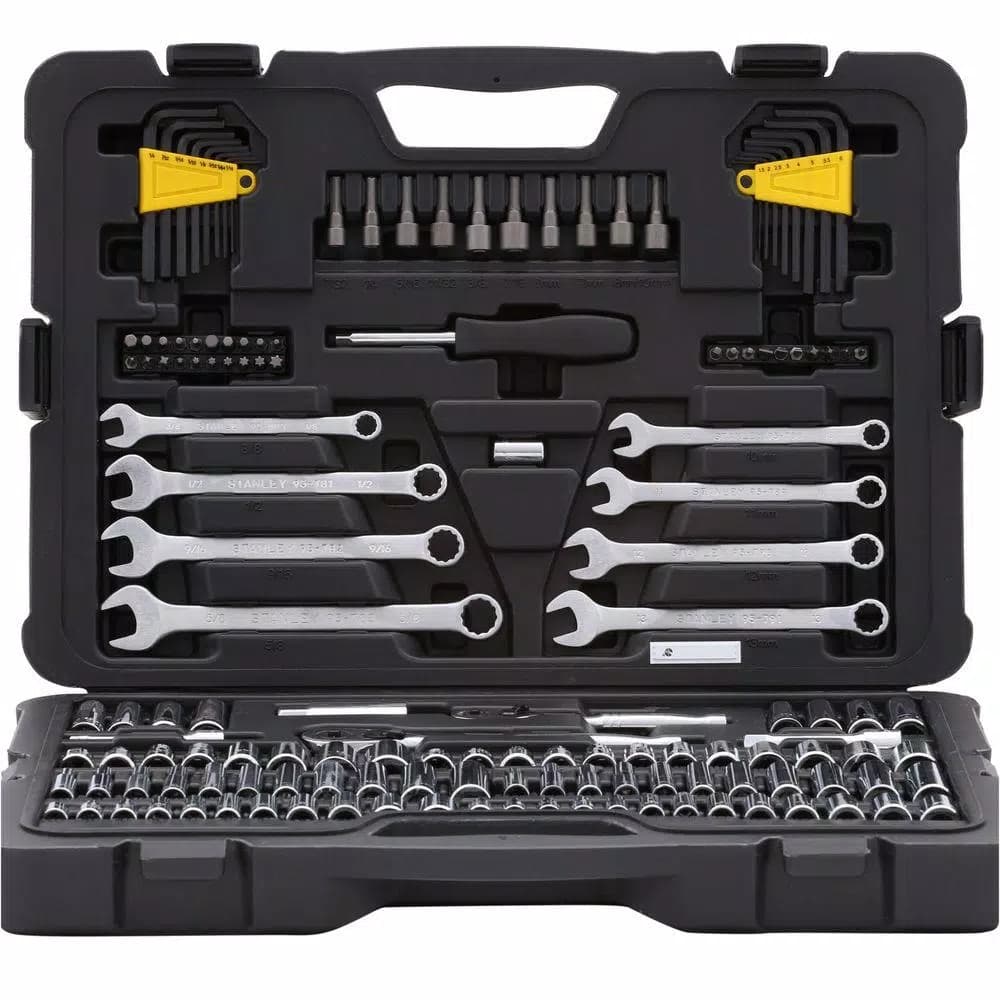 Stanley 145-Piece Mechanics Tool Set with 1/4 in. and 3/8 in. Drive Ratchets