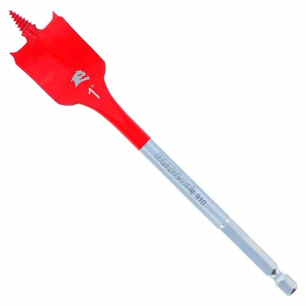 Diablo SPEEDemon 1 in. x 6 in. Spade Bit, High Speed Steel, Hex Shank