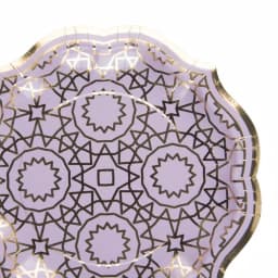 Sugar Plum Party SugarPlum Collection Boho Lavender and Gold Octagon Paper Salad Plates, 16-Piece Set thumbnail 2