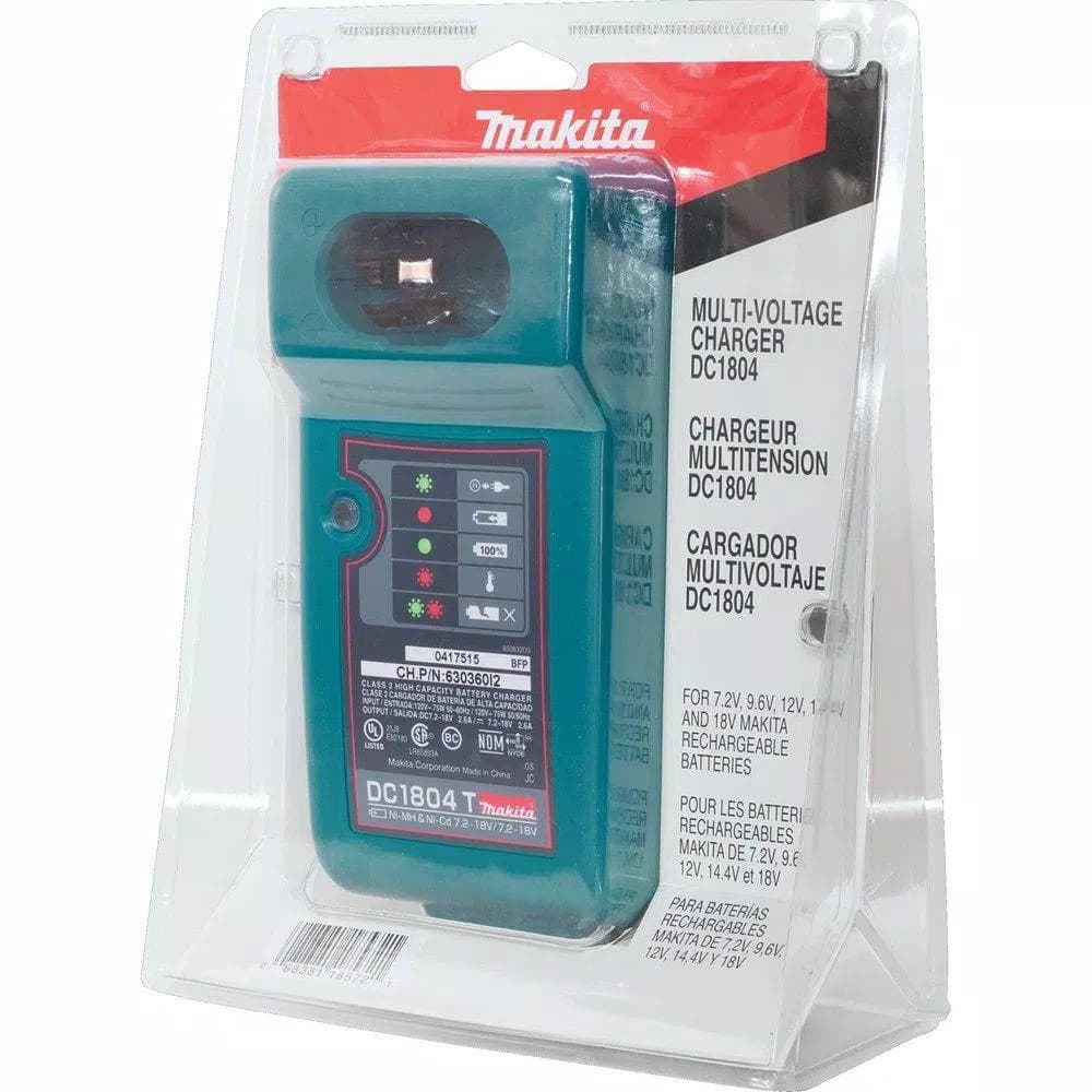 Makita DC1804 Universal Battery Charger, 7.2V - 18V, NiMH & NiCad Compatible