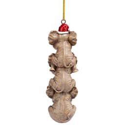 Design Toscano 5 in. See, Speak, Hear No Evil Elephant Holiday Ornament thumbnail 5
