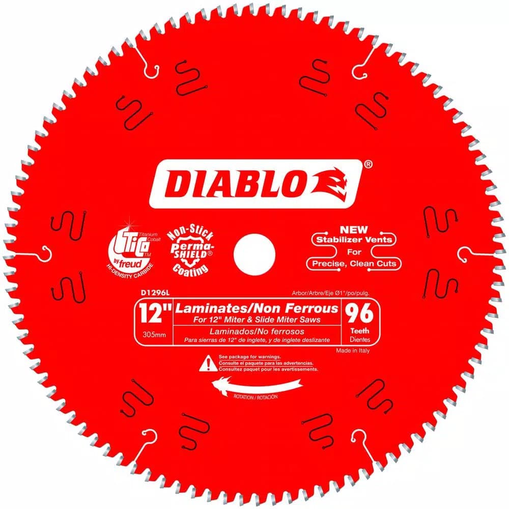 Diablo 12 in. x 96-Tooth Non-Ferrous Metal & Laminate Carbide Circular Saw Blade