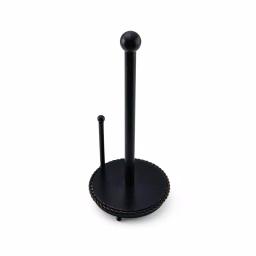 Gourmet Basics by Mikasa Mikasa Gourmet Basics 14 in. Rope Design Wrought Iron Paper Towel Holder, Black thumbnail 2