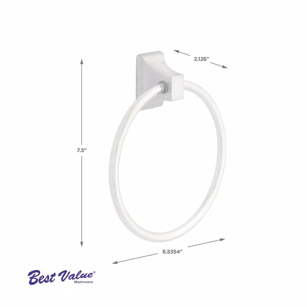 Best Value Ventura Chrome Towel Ring - Zinc Die-Cast Wall Mounted Hand Towel Holder