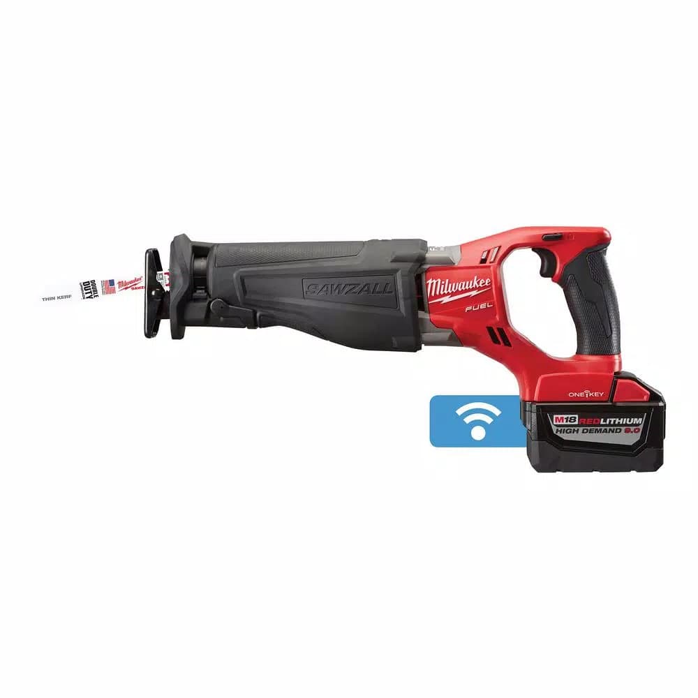 Milwaukee M18 FUEL ONE-KEY Reciprocating Saw Kit with Two 9.0 Ah Batteries and Charger