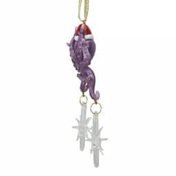 Design Toscano 5.5 in. Tenacious Tentacles Octopus Holiday Ornament with Santa Hat thumbnail 2