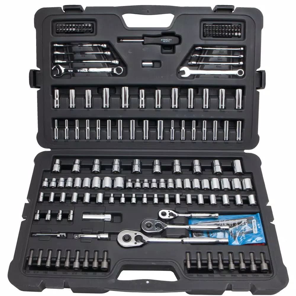 Stanley 201-Piece SAE & Metric Mechanics Tool Set with Carry Case