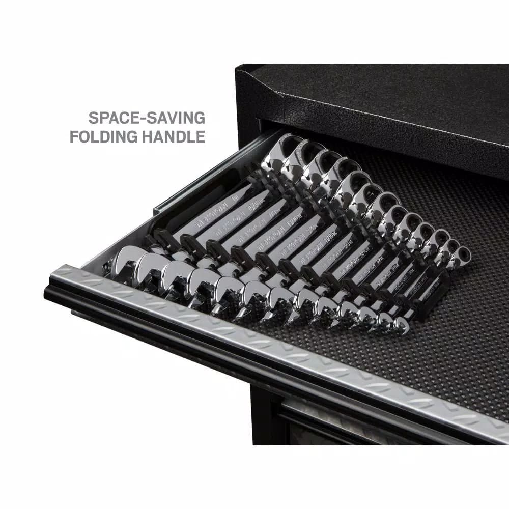 TEKTON 13-Piece Reversible Ratcheting Combination Wrench Set, 1/4 in. to 1 in., SAE with Storage Keeper