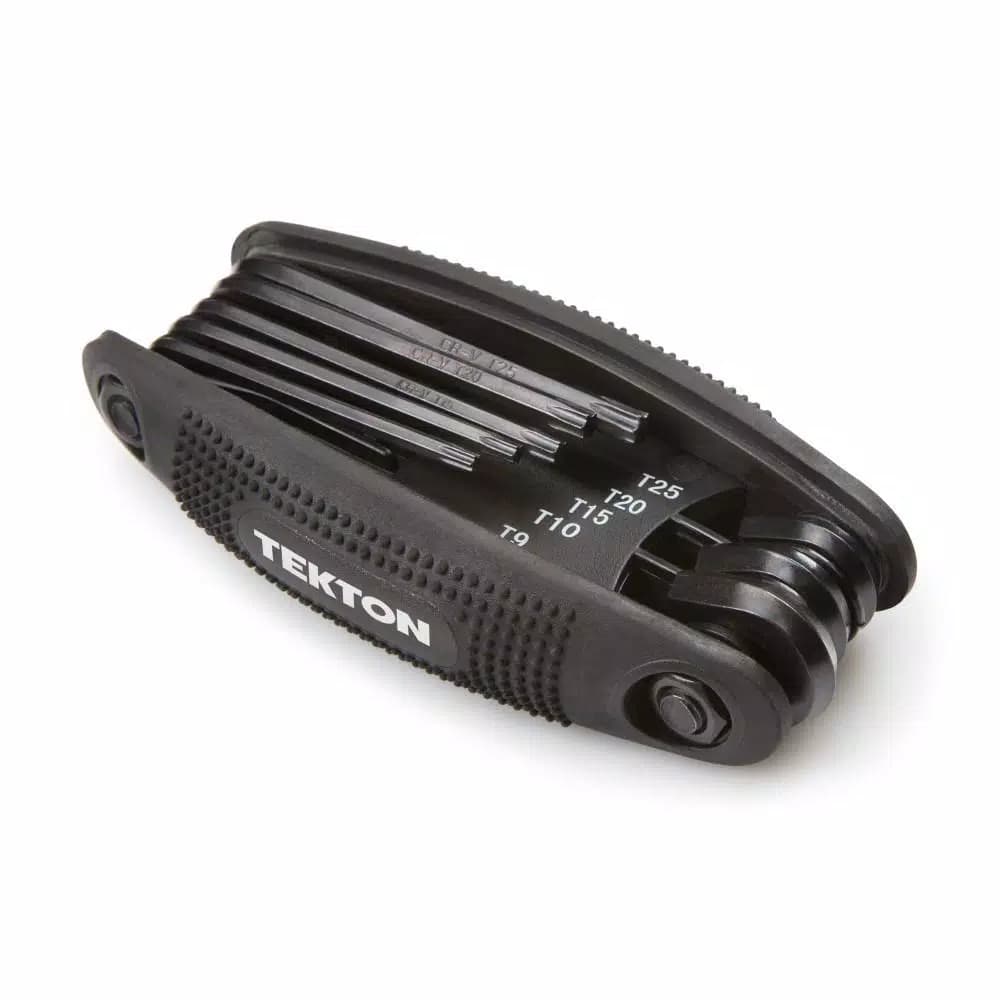 TEKTON 8-Piece Folding Torx Star Key Wrench Set, T9-T40