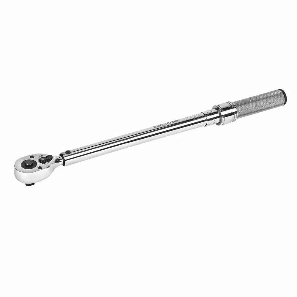 Klein Tools 3/8 in. Torque Wrench with Square-Drive Ratchet Head, 10-100 ft-lb