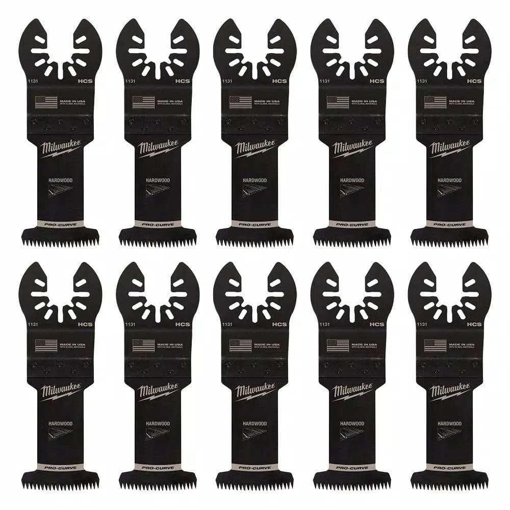 Milwaukee 1-3/8 in. High Carbon Steel Japanese Tooth Hardwood Oscillating Multi-Tool Blade, 10-Pack