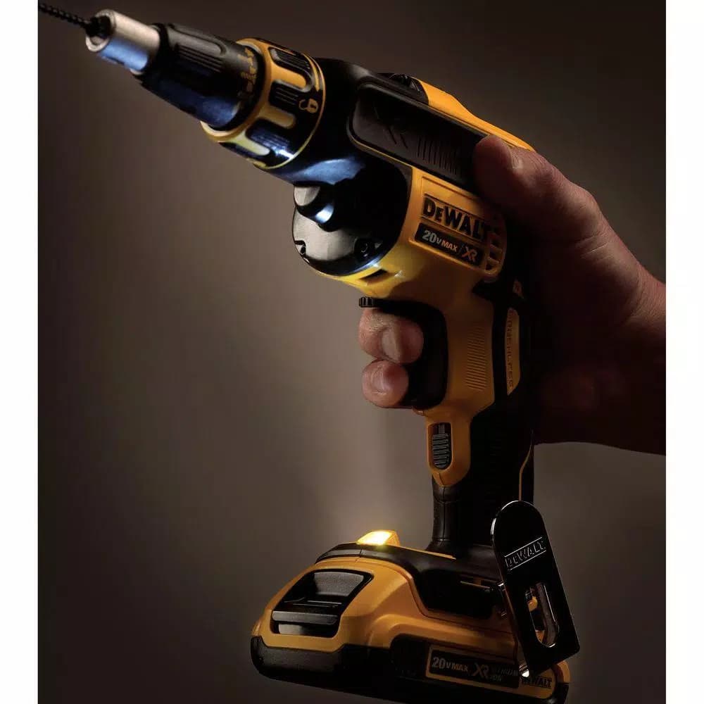 DEWALT 20V MAX XR Cordless Drywall Screw Gun & Cut-out Tool Kit with Impact Driver, (2) 2.0 Ah Batteries & Charger