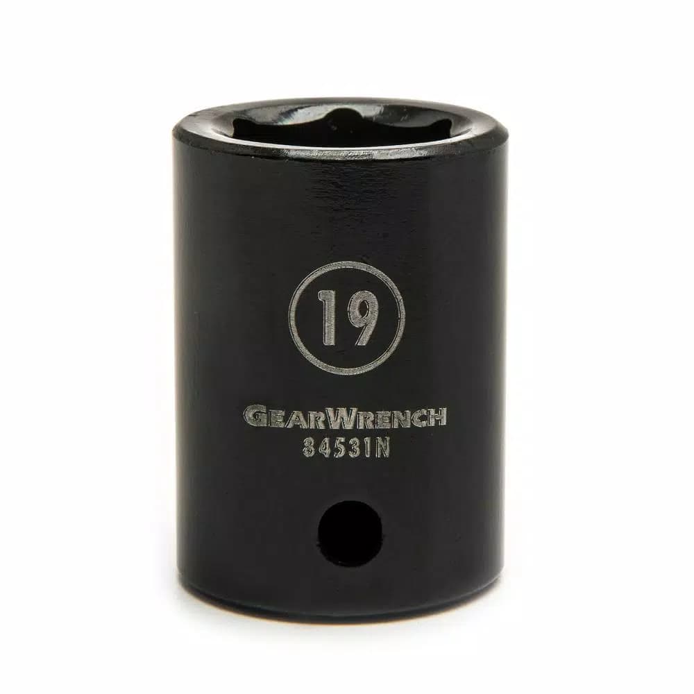 GearWrench 12-Piece 1/2 in. Drive Metric Standard Impact Socket Set (8-19 mm)