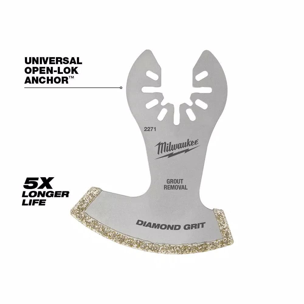 Milwaukee 2-1/2 in. Diamond Grit Segment Boot Oscillating Multi-Tool Blade, Universal Fit