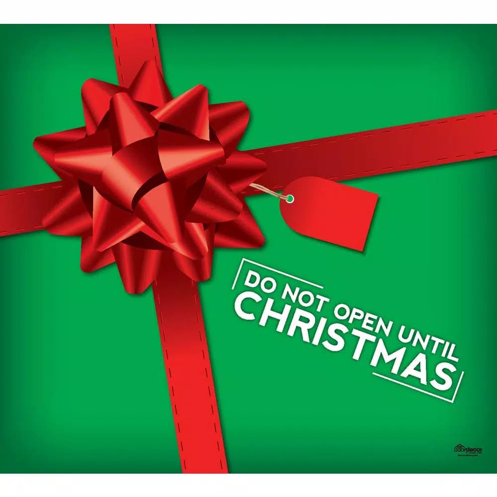 My Door Decor 7 ft. x 8 ft. Don't Open Until Christmas Garage Door Mural Banner