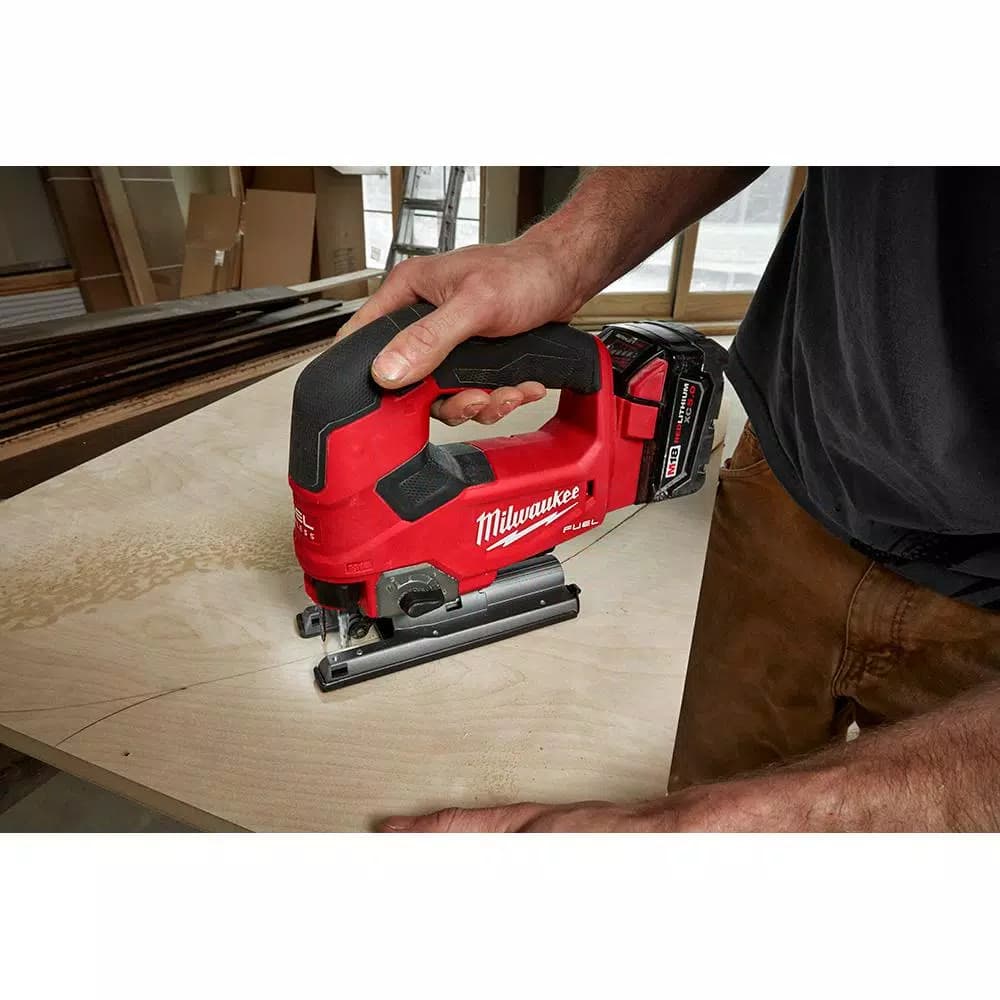 Milwaukee M18 FUEL 18V Brushless Cordless Jig Saw Kit with 5.0Ah Battery, Charger, and Case
