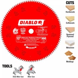 Diablo 12 in. 100-Tooth Ultimate Polished Finish Carbide Saw Blade, 15-Pack thumbnail 4
