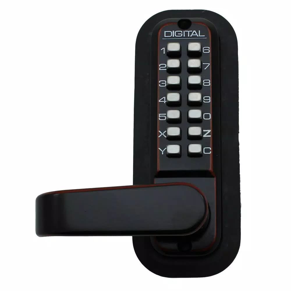 Unbranded LockeyUSA 2835 Mechanical Keyless Combination Lever Door Lock, Oil Rubbed Bronze
