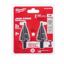 Milwaukee #9 Black Oxide Step Drill Bit Set, 7/8 in. and 1-1/8 in. (2-Pack) thumbnail 3