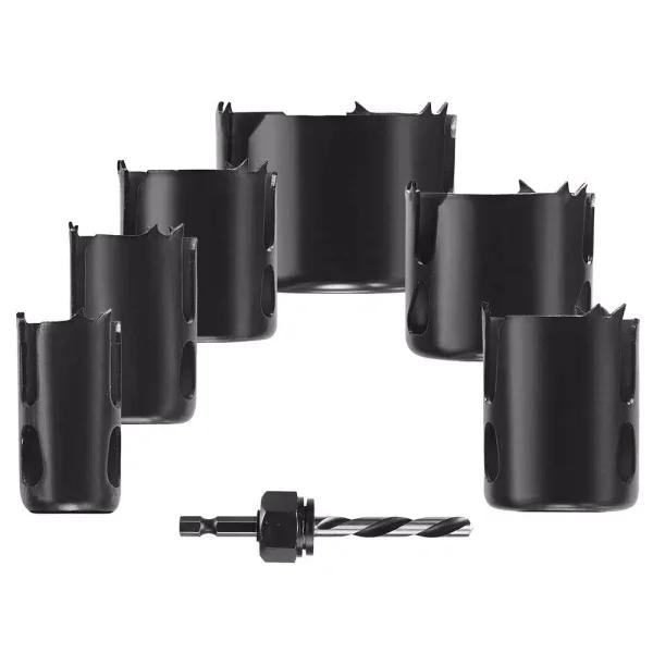 Avanti 7-Piece High Carbon Steel Hole Saw Set for Wood and Drywall