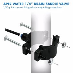 APEC Water Systems RO System Drain Saddle Clamp with 1/4 in. Quick-Connect Fitting thumbnail 2