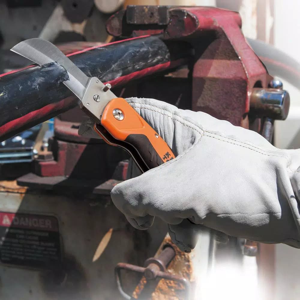 Klein Tools 2.5 in. Folding Cable Skinning Utility Knife with Replaceable Hawkbill Blade