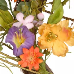 National Tree Company 22 in. Morning Glory Wreath with Mixed Flowers and Greenery thumbnail 3