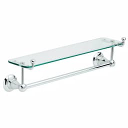 Delta Porter 18 in. Towel Bar with Glass Shelf, Polished Chrome thumbnail 1