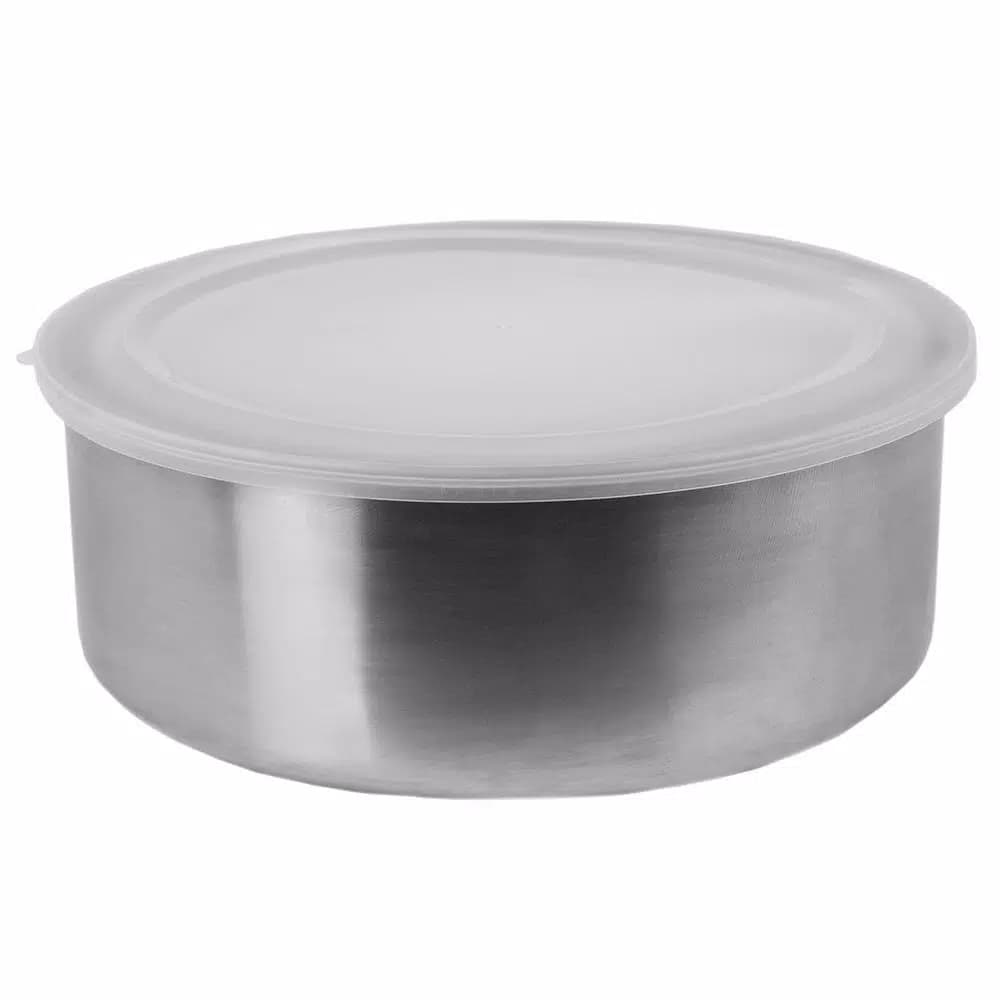 Unbranded Brushed Stainless Steel Food Storage Container Set, 5-Piece Silver Set