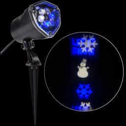 LightShow Whirl-a-Motion Snowman LED Projection Stake Light Set thumbnail 1
