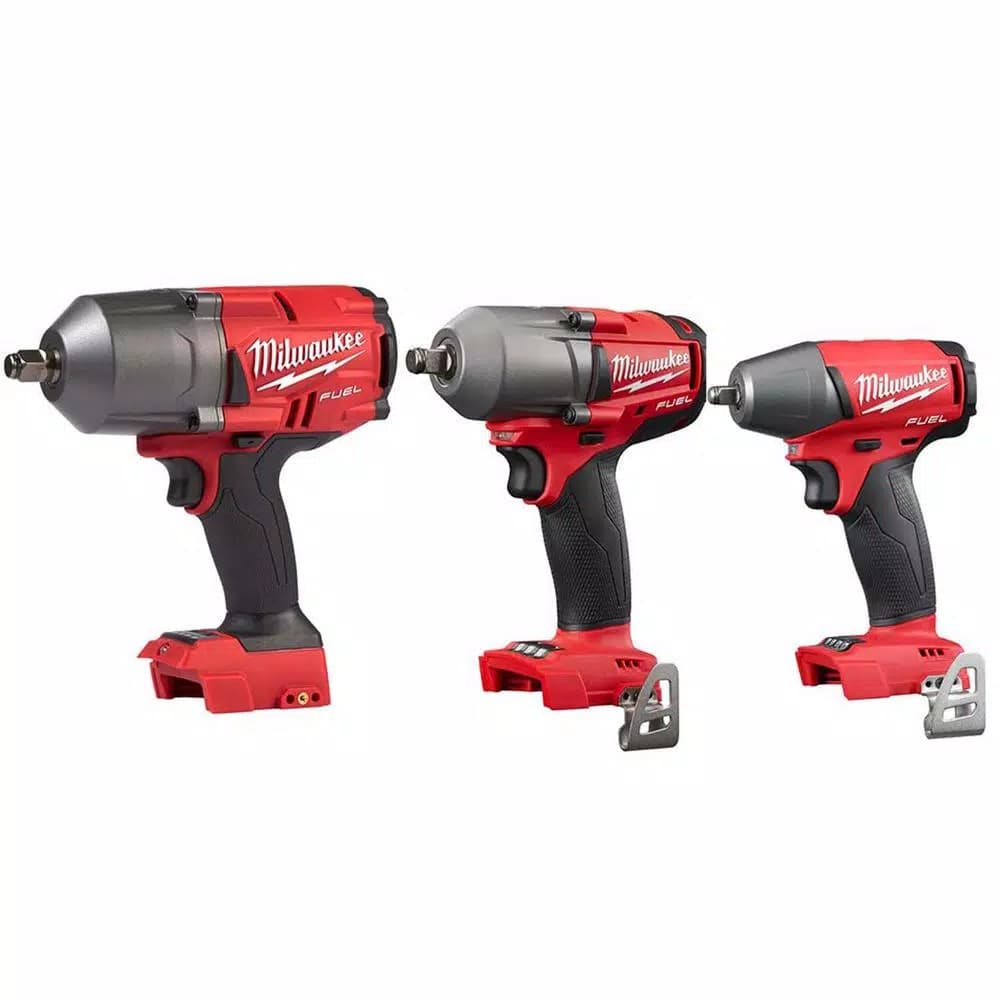 Milwaukee M18 FUEL 3-Tool Impact Wrench Combo Kit: 1/2 in. High Torque, 1/2 in. Mid Torque & 3/8 in. Compact