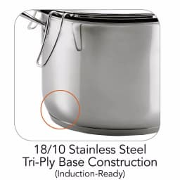 Tramontina Gourmet Prima 16 Qt. Stainless Steel Stock Pot Set with Lid and 4-Piece Pasta Inserts thumbnail 7
