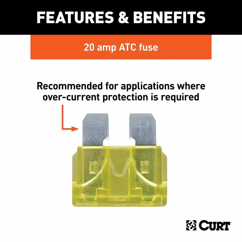 CURT 20-Amp ATC Universal Fuses, 100-Pack